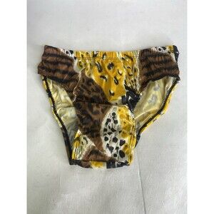 VTG Picopi Mens Size S Low Rise Polyester Fashion Print Brief Underwear 1 Piece
